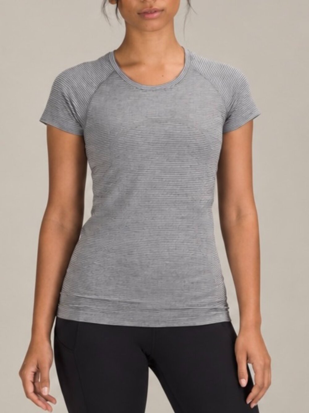 Lululemon Swiftly Tech Short Sleeve Stripe Shirt 2.0